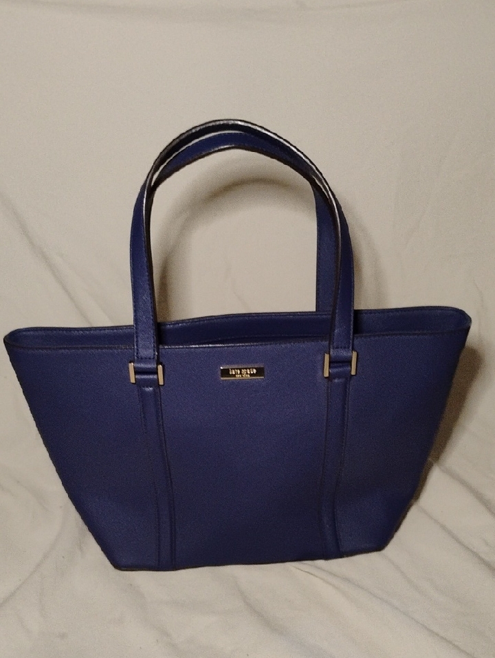 Kate Spade Newbury Lane Large Blue Leather Tote